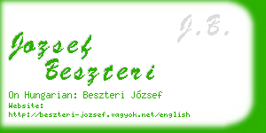 jozsef beszteri business card